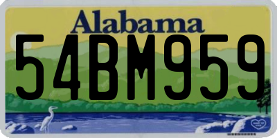AL license plate 54BM959