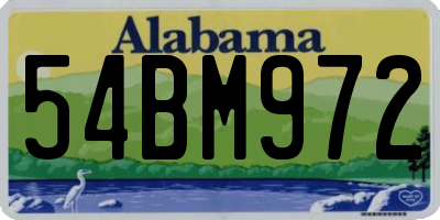 AL license plate 54BM972