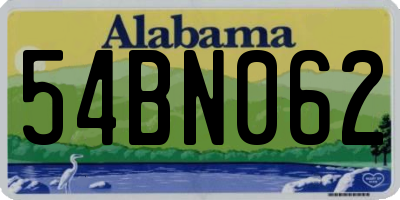 AL license plate 54BN062