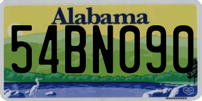 AL license plate 54BN090