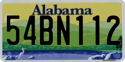 AL license plate 54BN112