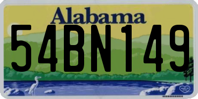 AL license plate 54BN149