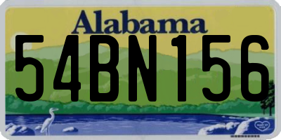 AL license plate 54BN156