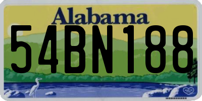 AL license plate 54BN188