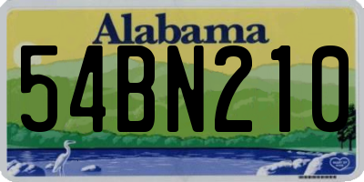 AL license plate 54BN210