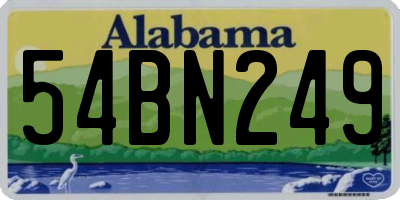 AL license plate 54BN249