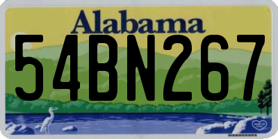 AL license plate 54BN267