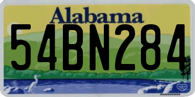 AL license plate 54BN284