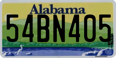 AL license plate 54BN405
