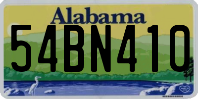 AL license plate 54BN410