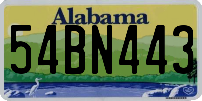 AL license plate 54BN443