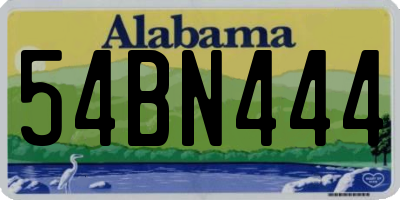 AL license plate 54BN444