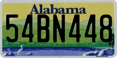 AL license plate 54BN448