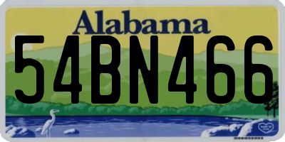 AL license plate 54BN466