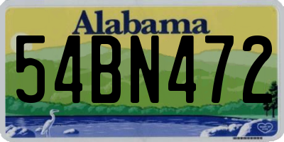 AL license plate 54BN472