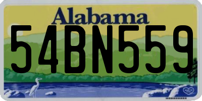 AL license plate 54BN559