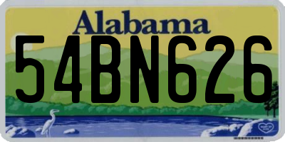 AL license plate 54BN626