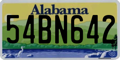 AL license plate 54BN642