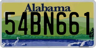 AL license plate 54BN661