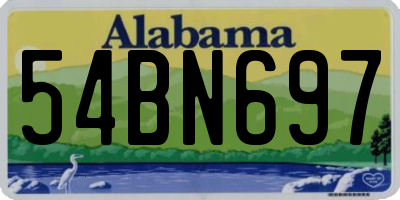 AL license plate 54BN697
