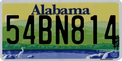 AL license plate 54BN814