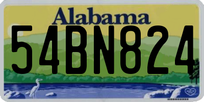 AL license plate 54BN824
