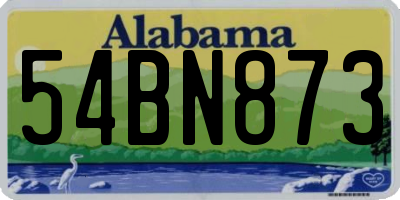 AL license plate 54BN873