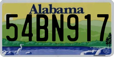 AL license plate 54BN917