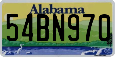 AL license plate 54BN970