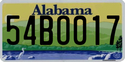 AL license plate 54BO017