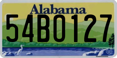 AL license plate 54BO127