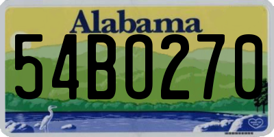 AL license plate 54BO270