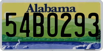 AL license plate 54BO293