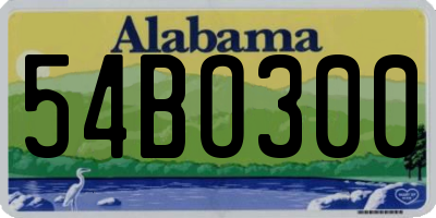 AL license plate 54BO300