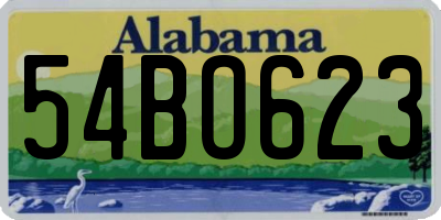 AL license plate 54BO623