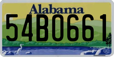 AL license plate 54BO661
