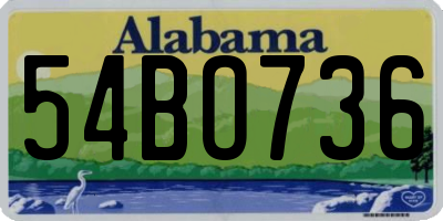 AL license plate 54BO736