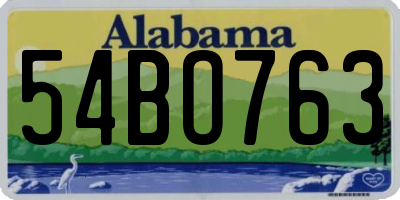 AL license plate 54BO763