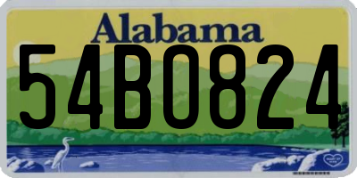 AL license plate 54BO824