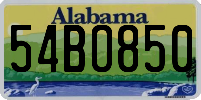 AL license plate 54BO850