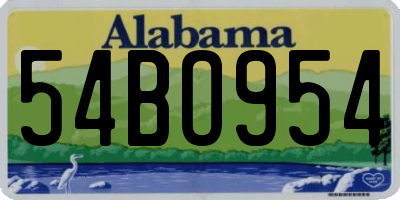 AL license plate 54BO954
