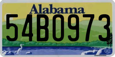 AL license plate 54BO973