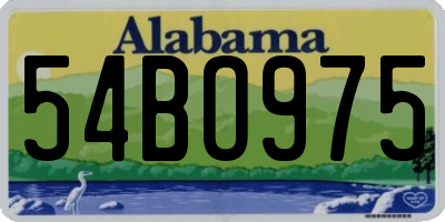 AL license plate 54BO975