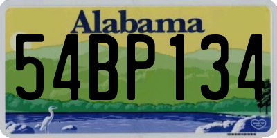 AL license plate 54BP134