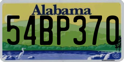 AL license plate 54BP370