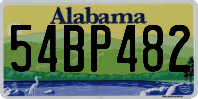 AL license plate 54BP482