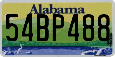 AL license plate 54BP488