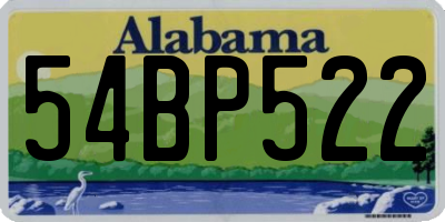 AL license plate 54BP522