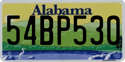 AL license plate 54BP530