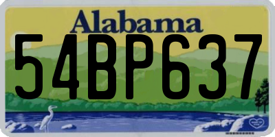 AL license plate 54BP637